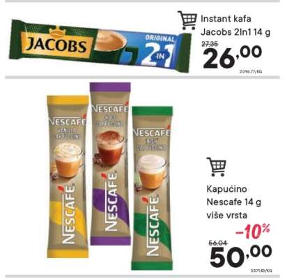 Kapučíno Nescafe 14 g više vrsta