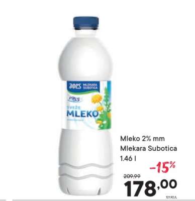 Mleko 2% mm Mlekara Subotica