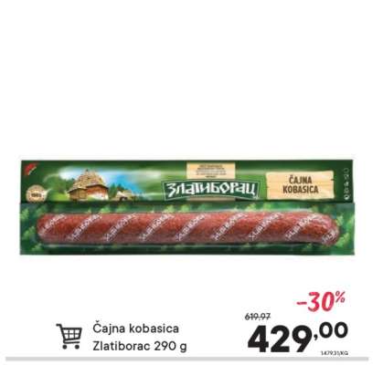Čajna kobasica Zlatiborac 290 g