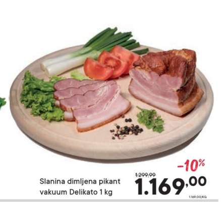 Slanina dimljena pikant vakuum Delikato 1 kg