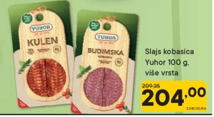 Slajs kobasica Yuhor 100 g