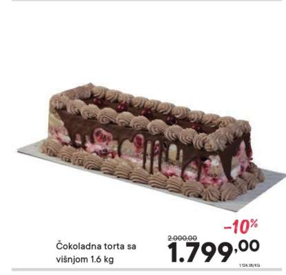Čokoladna torta sa višnjom 1.6 kg
