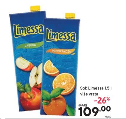Sok Limessa 1.5 l više vrsta
