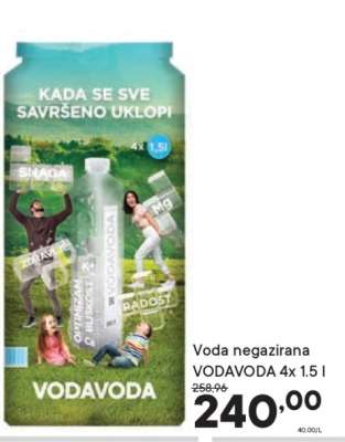 Voda negazirana VODAVODA 4x 1.5 l