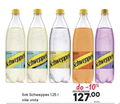 Sok Schweppes 1.25 l
