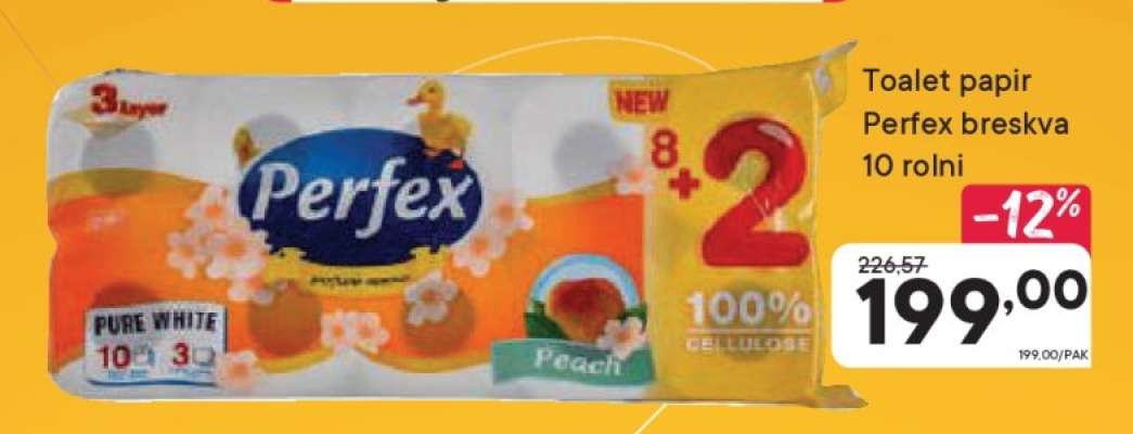 Toalet papir Perfex breskva 10 rolni