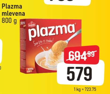 Plazma mlevena 800 g