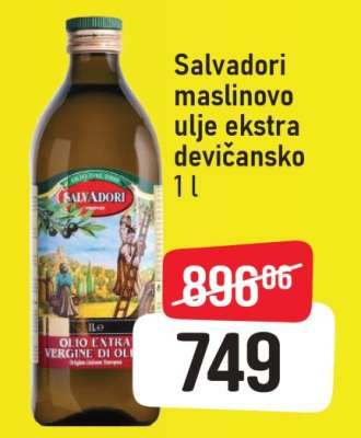 Salvadori maslinovo ulje ekstra devičansko 1 l