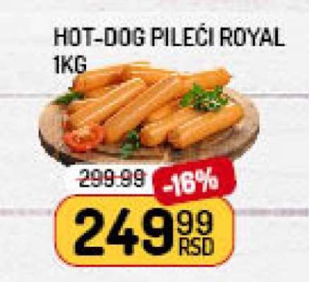 HOT-DOG PILEĆI ROYAL 1kg