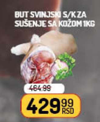 But svinjski s/k za sušenje sa kožom 1kg