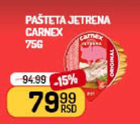 PAŠTETA JETRENA CARNEX 75g