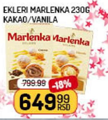 Ekleri Marlenka 230g Kakao/Vanila
