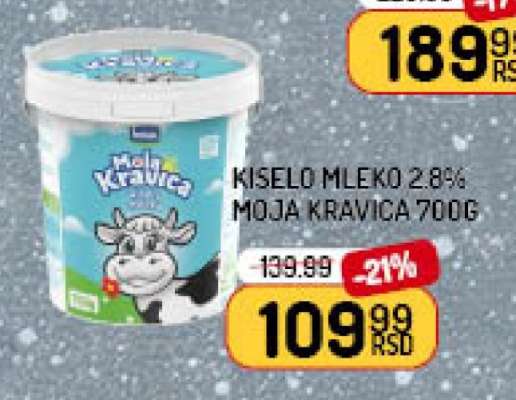 Kiselo mleko 2.8 % Moja kravica 700g