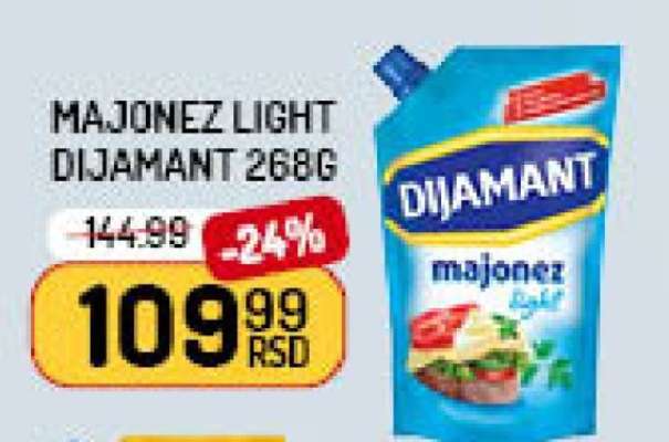 Majonez light Dijamant 268g