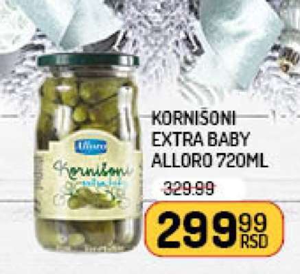 Kornišoni Extra Baby Alloro 720ml
