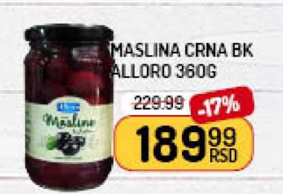MASLINA CRNA BK ALLORO 360G