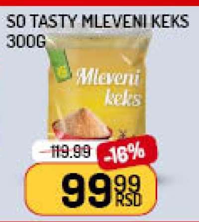 SO TASTY MLEVENI KEKS 300g