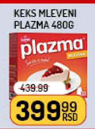 Keks mleveni Plazma 480g