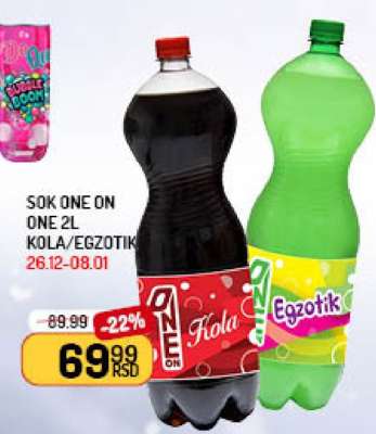 Sok One On One 2L Kola/Egzotik