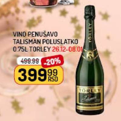 Vino Penusavo Talisman Poluslatko 0.75L Torley
