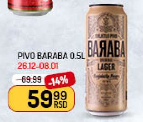 Pivo Baraba 0,5l