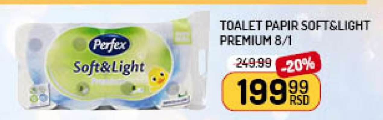 TOALET PAPIR SOFT&LIGHT PREMIUM 8/1