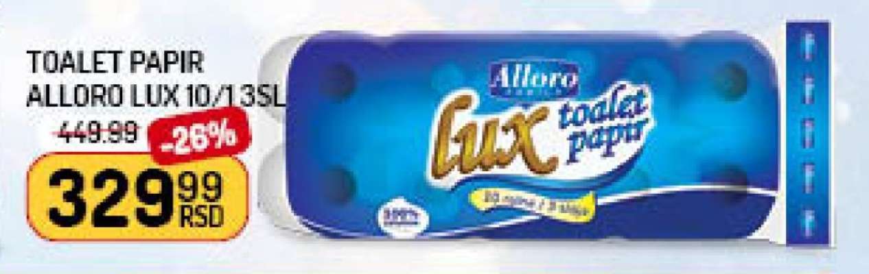 TOALET PAPIR ALLORO LUX 10/13sl