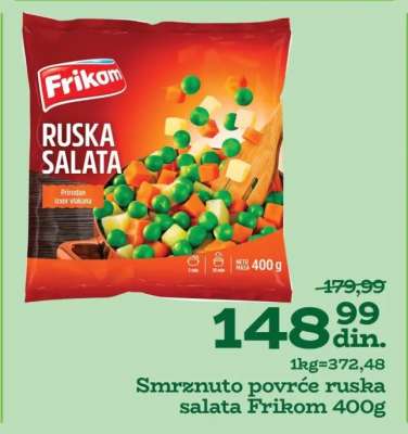 Smrznuto povrće ruska salata Frikom 400g