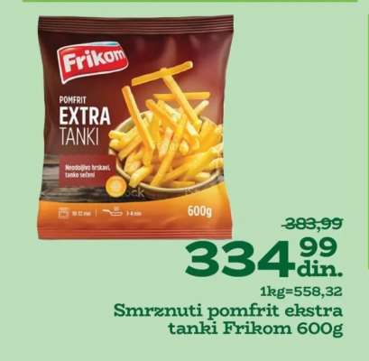 Smrznuti pomfrit ekstra tanki Frikom 600g