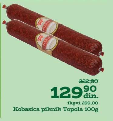 Kobasica Piknik Topola 100g