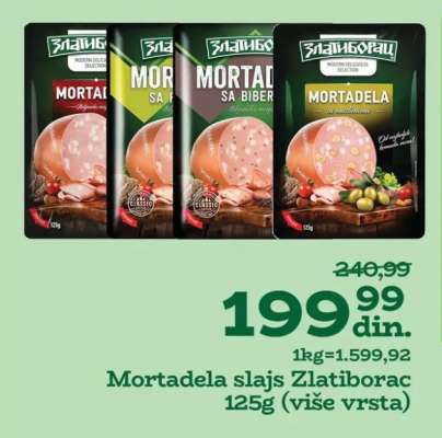 Mortadela slajs Zlatiborac 125g