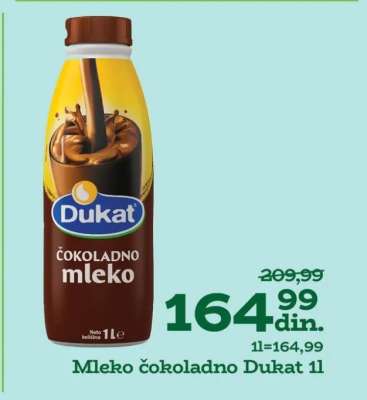 Mleko čokoladno Dukat 1l