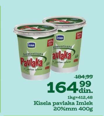 Kisela pavlaka Imlek 20%mm 400g