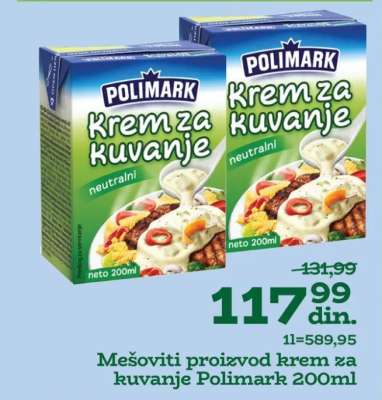 Mešoviti proizvod krem za kuvanje Polimark 200ml