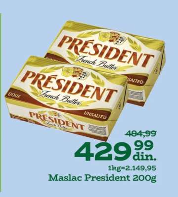 Maslac President 200g