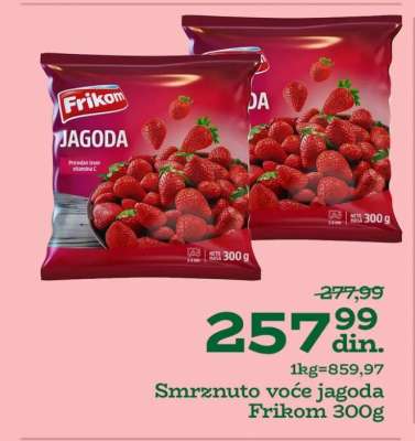 Smrznuto voće jagoda Frikom 300g