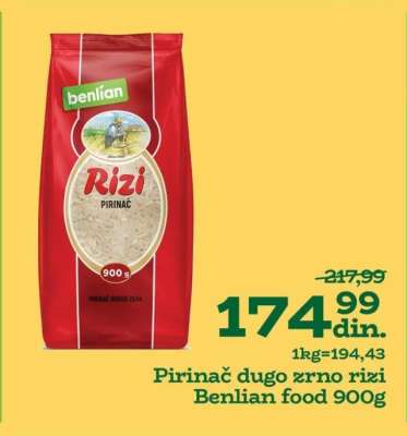 Pirinač dugo zrno rizi