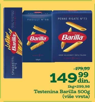 Testenina Barilla 500g više vrsta
