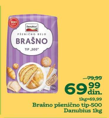 Brašno pšenično tip-500 Danubius 1kg