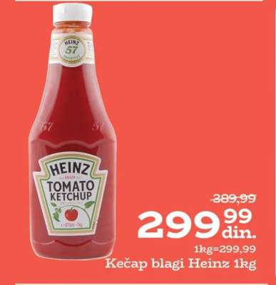 KEČAP BLAGI Heinz 1kg