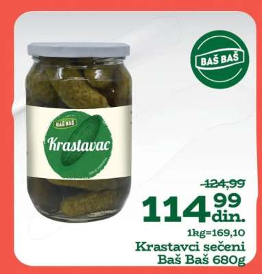 Krastavci sečeni Baš Baš 680g