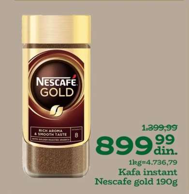 Kafa instant Nescafe Gold 190g