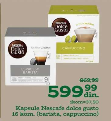Kapsule Nescafe Dolce gusto 16 kom. (barista, cappuccino)