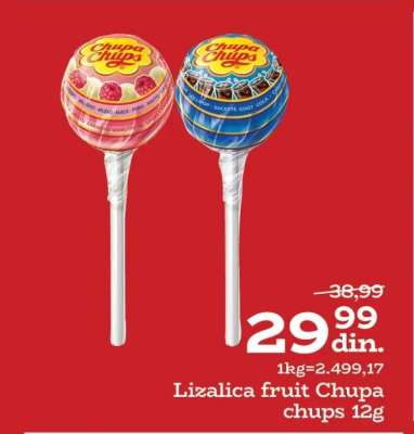 Lizalica fruit Chupa Chups 12g