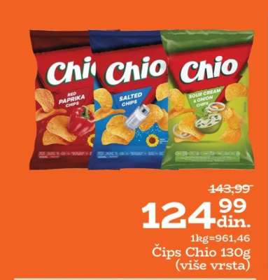 Čips Chio 130g