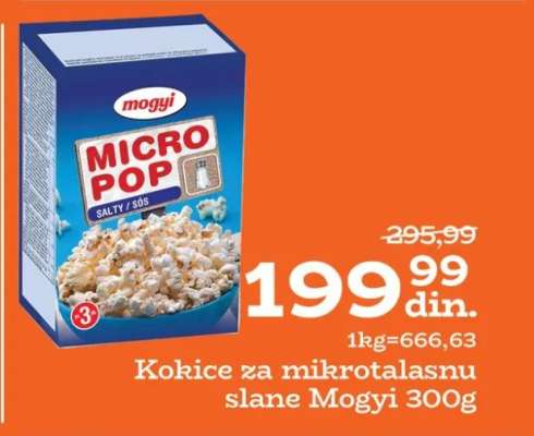 Kokice za mikrotalasnu slane Mogyi 300g