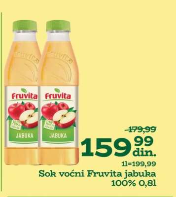 Sok voćni Fruvita jabuka
