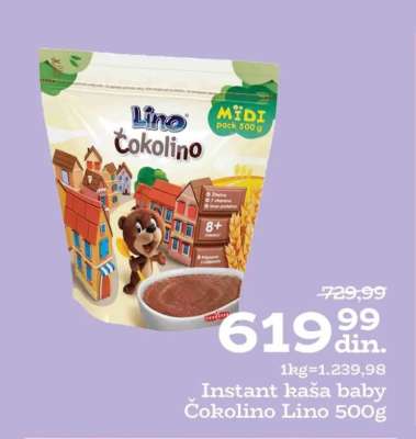 Instant kaša baby Čokolino Lino 500g