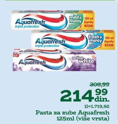 Pasta za zube Aquafresh