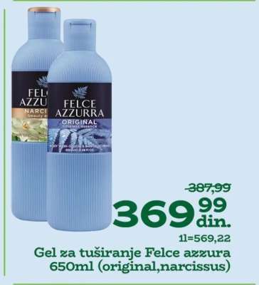 Gel za tuširanje Felce azzura 650ml (original,narcissus)